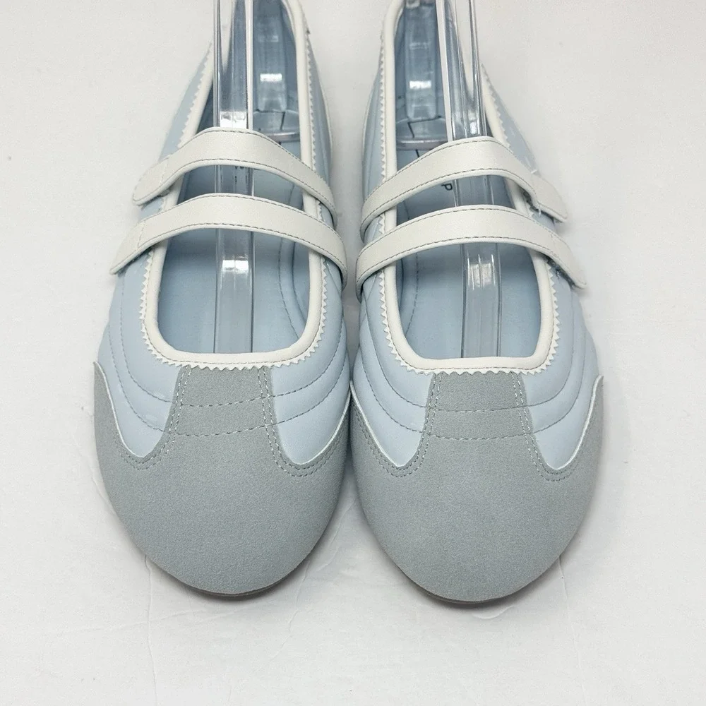 ShuShop Salome Ballet Sneakers Women's 7.5 Blue Mary Jane Flats Preppy Sporty